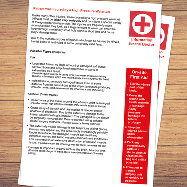 First aid information for doctors